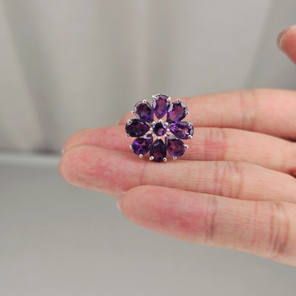 Real Amethyst Ring Size 6